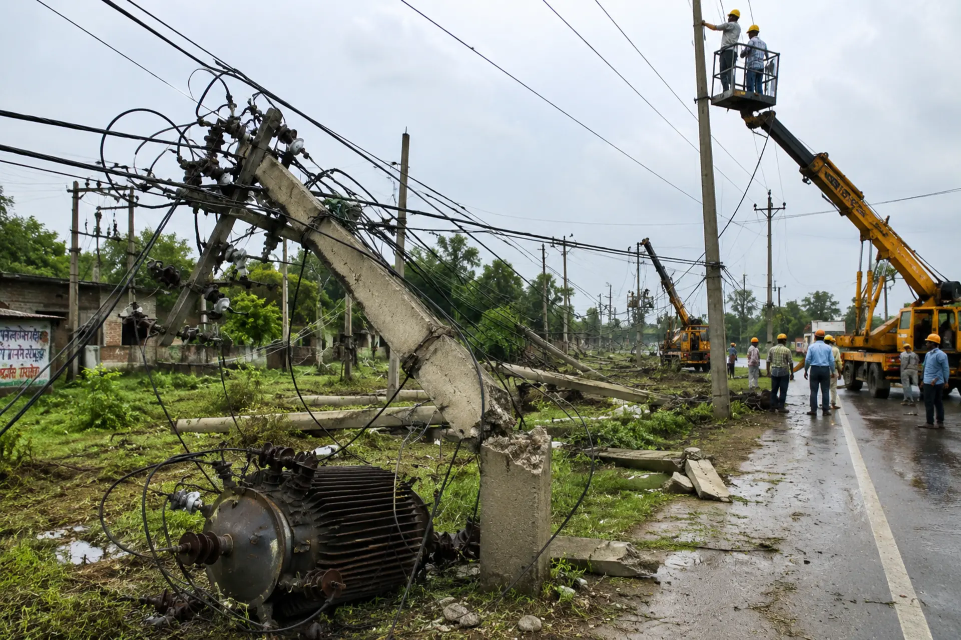 Haryana Storm Damages Over 13,200 Electricity Poles; Anil Vij Orders Power Restoration on War Footing